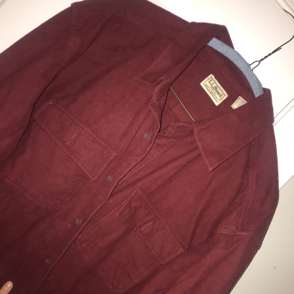 Thick maroon button down